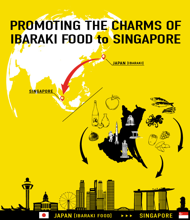 Promoting the charms of Ibaraki food to Singapore